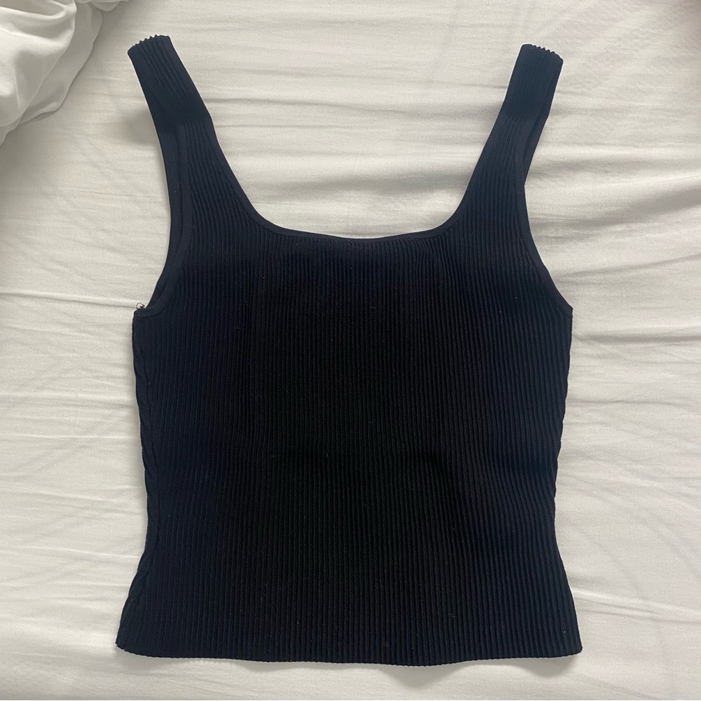 ARITZIA Sculpt Knit Tank (Black)